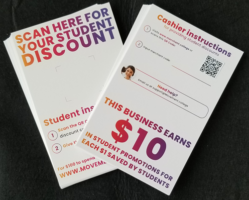 Display Stand Cards (24 Count) with blank QR Code Stickers